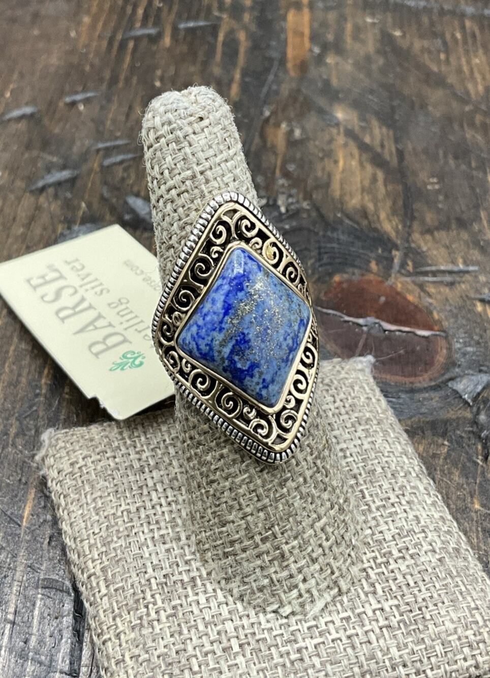 Barse Concorde Ring- Lapis- Bronze & Sterling Silver- 7- NWT